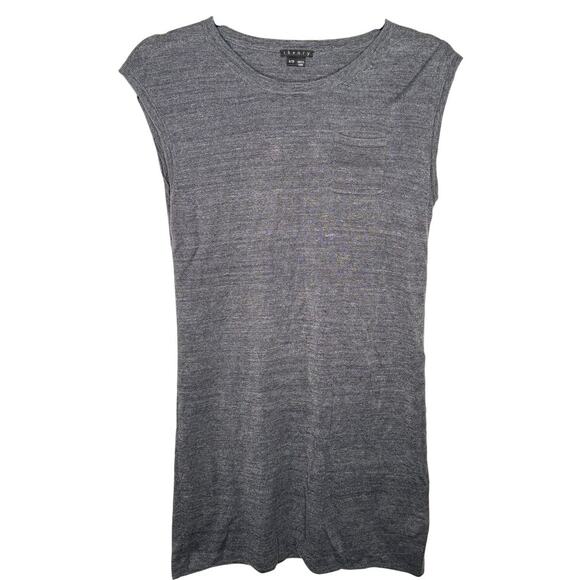 Theory Women's Gilliam Sleeveless Linen Dress with Pocket, Gray, Petite Size - Picture 1 of 7